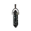 Hexagonal Stone Double-Point Pendant Sweater Chain