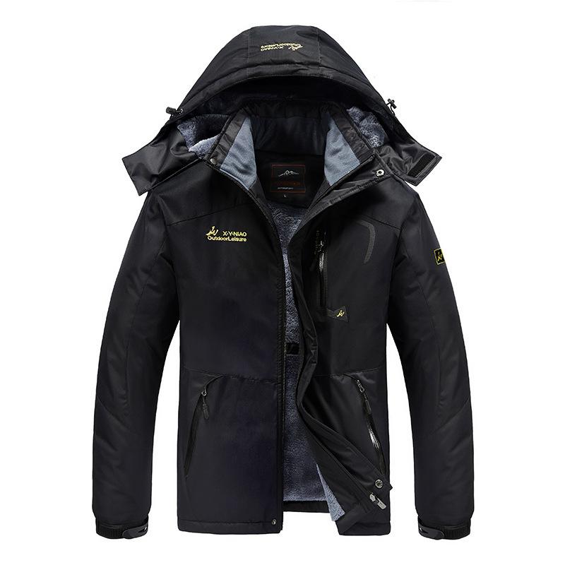 New Autumn and Winter Men's Clothing Jacket, Piled, Thickened and Fattened, Plus Size Warm, Windproof and Waterproof Mountaineering Suit