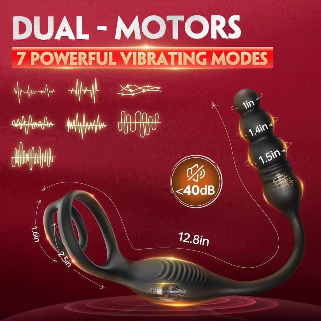 Prostate Massager Vibrating Cock Ring Anal Plug Vibrator Adult Toy Anal Sex Toys Vibrating Butt Plug App Remote Control 10 Vibrating Thrusting Modes