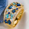 Bohemian Women's Couple's Fashionable and Elegant Glass Zircon Gift Ring