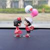 Cute Kiss Couple Car Interior Decoration Action Figures Auto Rearview Mirror Dashboard Ornaments Gift Home Desktop Decor