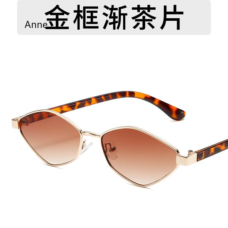 Fashion Irregular Polygon Cat Eye Sunglasses Women Retro Clear Ocean Lens Shades UV400 Trending Men Small Sun Glasses Gafas
