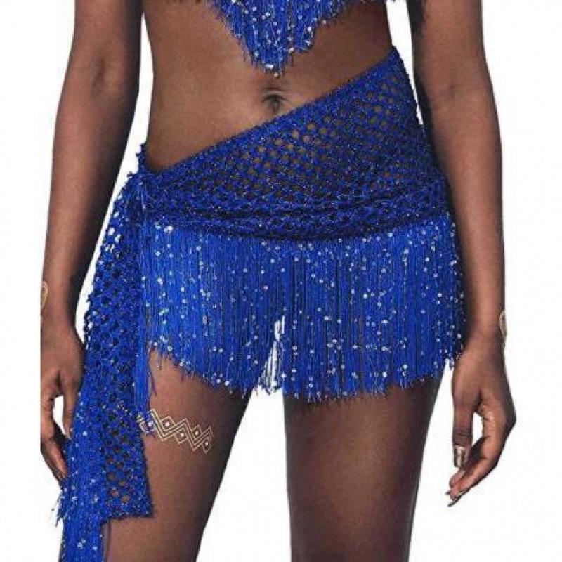 G5526 New Style Women s Sexy Sequined Belly Dance Skirt One Size
