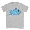 Cute Fish 100 Cotton T Shirt for Couple Beach  Y2K Basic T Shirts O-Neck Fashion Tee Shirt  Tops Winter Comfortable Innerwear