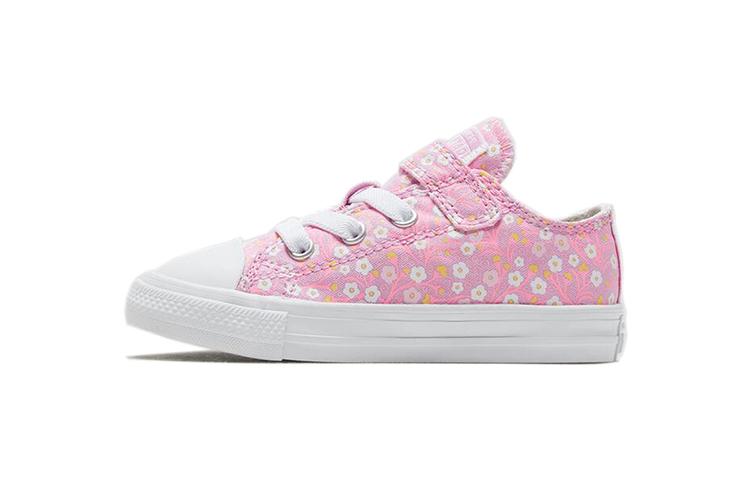 Converse Chuck Taylor All Star 1V Удобные Низкие Детские Кроссовки Розовые Для Младенцев и Малышей 766882C 19