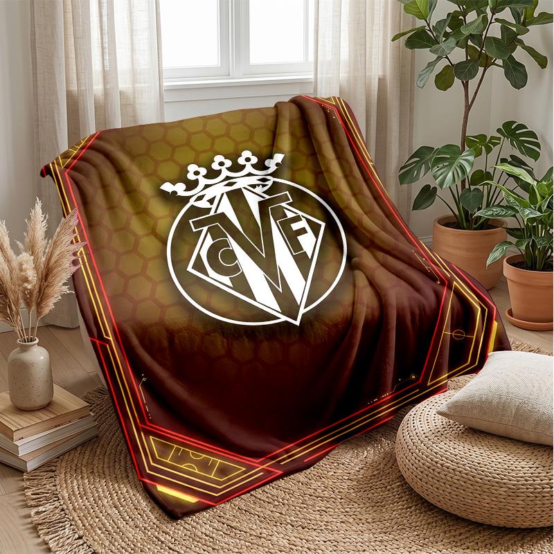 Villarreal FC Soft Flannel Fleece Blanket Lightweight Cozy Warm Throw Blanket For Sofa Bed Home Decor