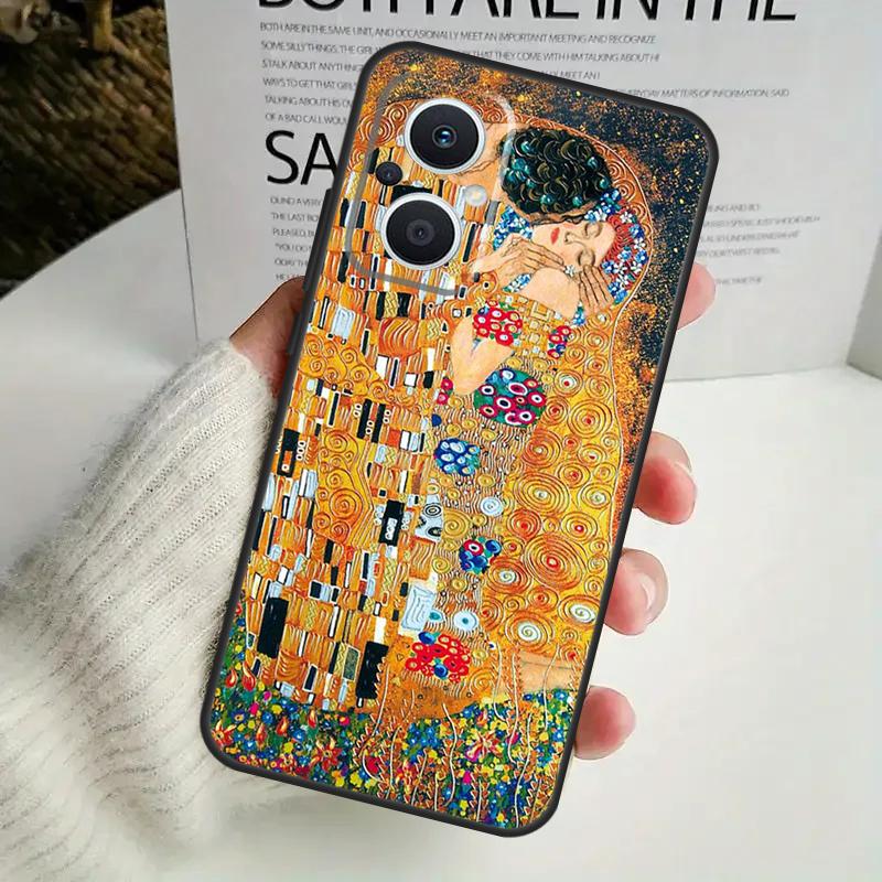 The Kiss Gustav Klimt Painting Phone Case For OPPO Reno 8 7 Lite 8T 11 12 13 14 14F 10 Pro OPPO Find X8 X6 X5 X9 Pro Cover