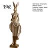 Durable Resin Crafts for Interior Vintage Mr & Mrs Rabbit Figurine, Dress Bunny Statues, Farmhouse Stylish Figurines Office Desk Country Tabletop
