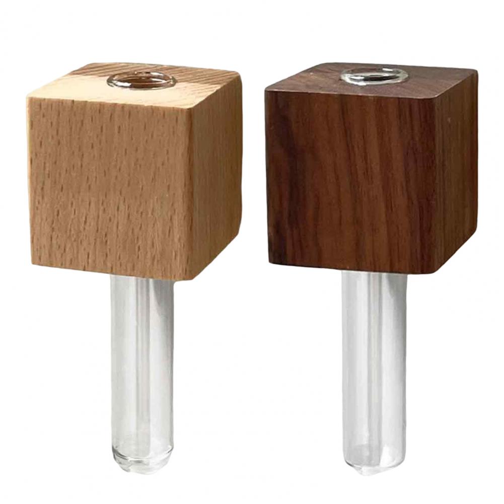 Environmentally Vase Handmade Wooden Vase Modern 3d Magnetic Wooden Vase Holders for Fridge Wall Decor Set of 2 Mini Magnets