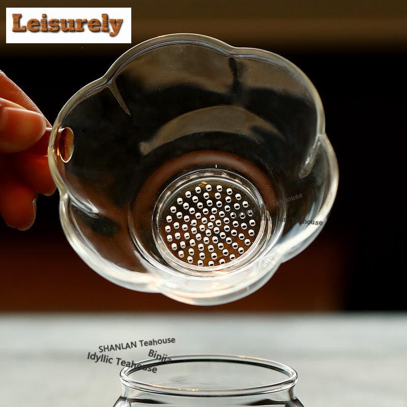 High Borosilicate Glass Plum Blossom Tea Separator Infusor Creative Tea Strainer Dispenser Tea Making Tea Filter Tea Ceremony
