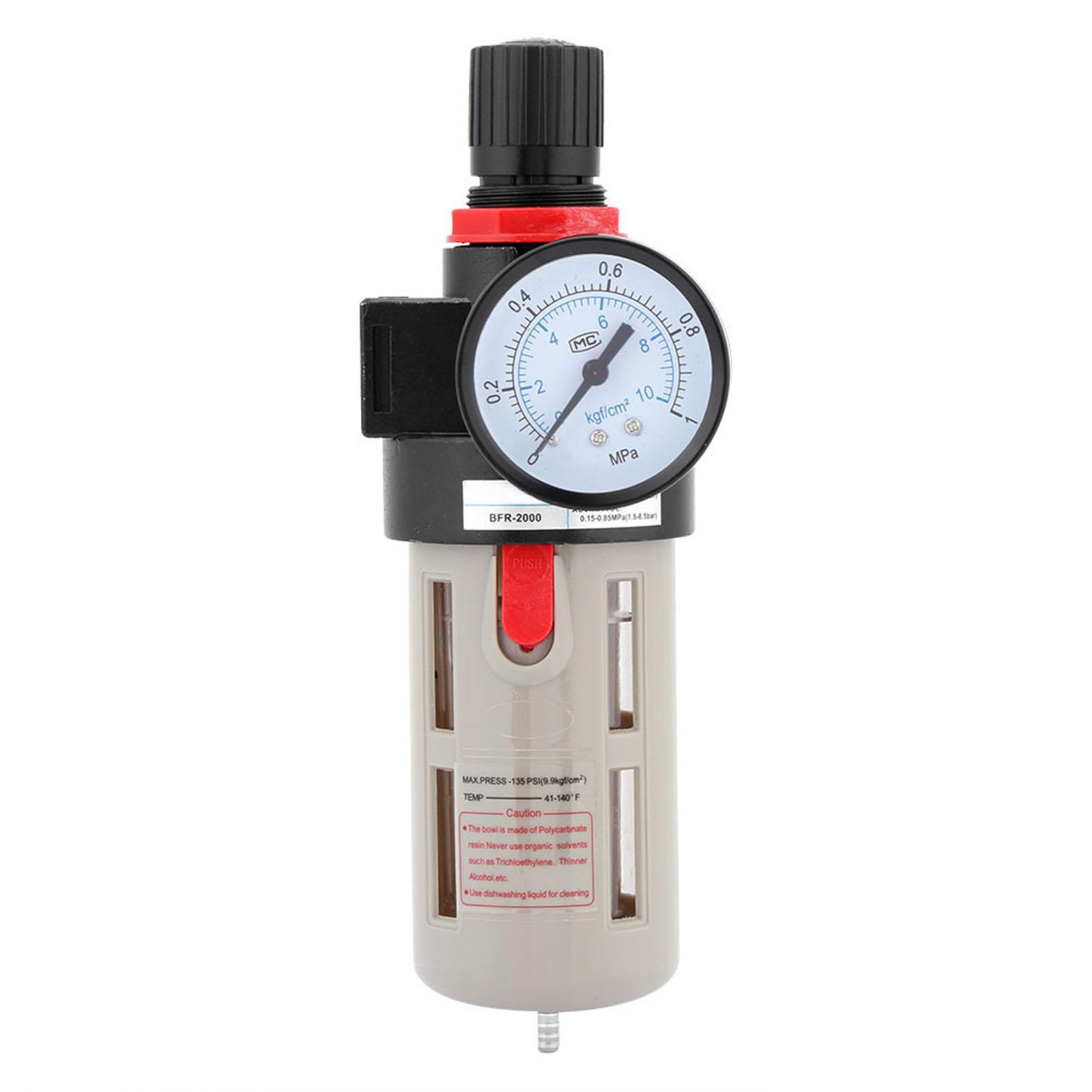 

1 4 BFr 2000 Air Source Gas Treatment Unit Filter Pressure Regulator With Gauge
