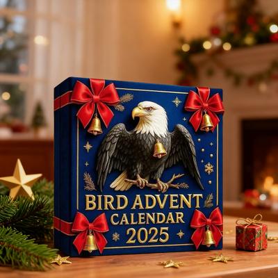 2025 Bird Advent Calendar 24 Days Realistic Acrylic Bird Ornaments Christmas Countdown Decor Gift for Bird Watchers & Nature Lovers