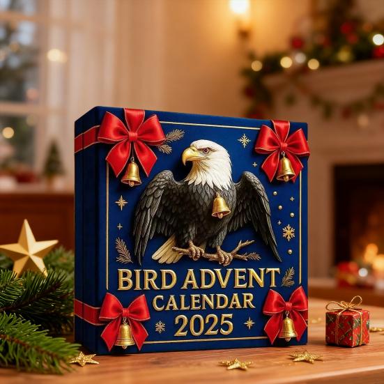 Kalendarz Adwentowy Ptasi 2025 24 Dni Realistyczne Akrylowe Ozdoby Ptasie Dekoracja Odliczająca do Świąt Bożego Narodzenia Prezent dla Obserwatorów Ptaków i Miłośników Przyrody