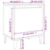 Nightstands with Metal Legs Concrete Gray 40 X 30 X 50 Cm