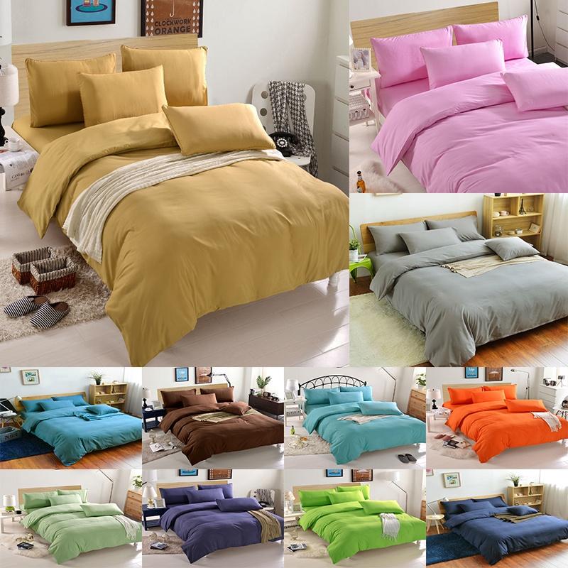 Hypoallergenic Pure Color Bedding Set With Soft And Breathable Fabric