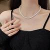 Elegant Pearl & Zircon Clavicle Necklace – Versatile, Sweet, and Fresh