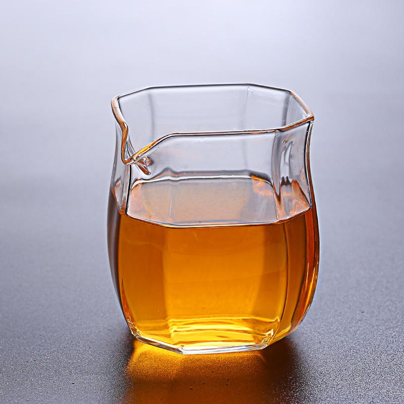 

Japanese Style 240ml Octagonal Glass Fair Cup Tea Pitcher Tea Ceremony Tea Cups Chahai Kung Fu Tea Set Accessories Teaware 240ML чистый