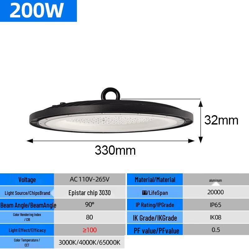 

XuanYong 200W UFO LED Високостельовий світильник