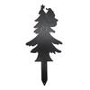 Metal Christmas Garden Stake Santa Claus Yard Decoration Outdoor Holiday Metal Art Sculpture for Lawn Patio