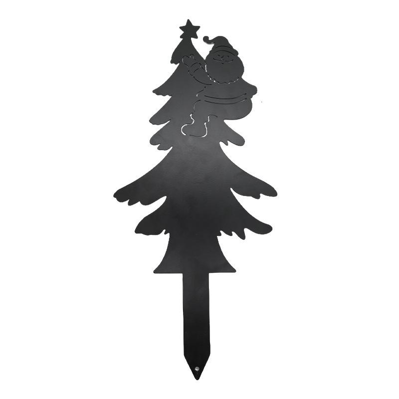 Metal Christmas Garden Stake Santa Claus Yard Decoration Outdoor Holiday Metal Art Sculpture for Lawn Patio