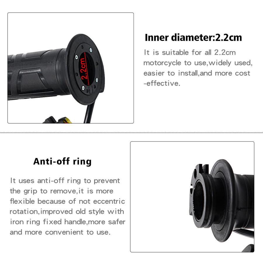 NEW motorcycle electric heat handlebar independent switch three gears temperatur