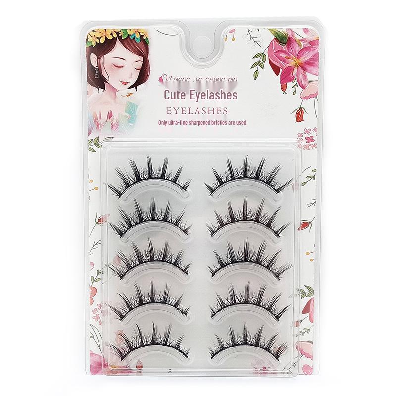 

Японская манга Барби Накладные ресницы - A02 Натуральные ресницы феи с жестким основанием для макияжа в стиле ню