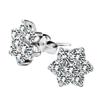 Sterling Silver S925 Zircon Six-Claw Earrings for Women