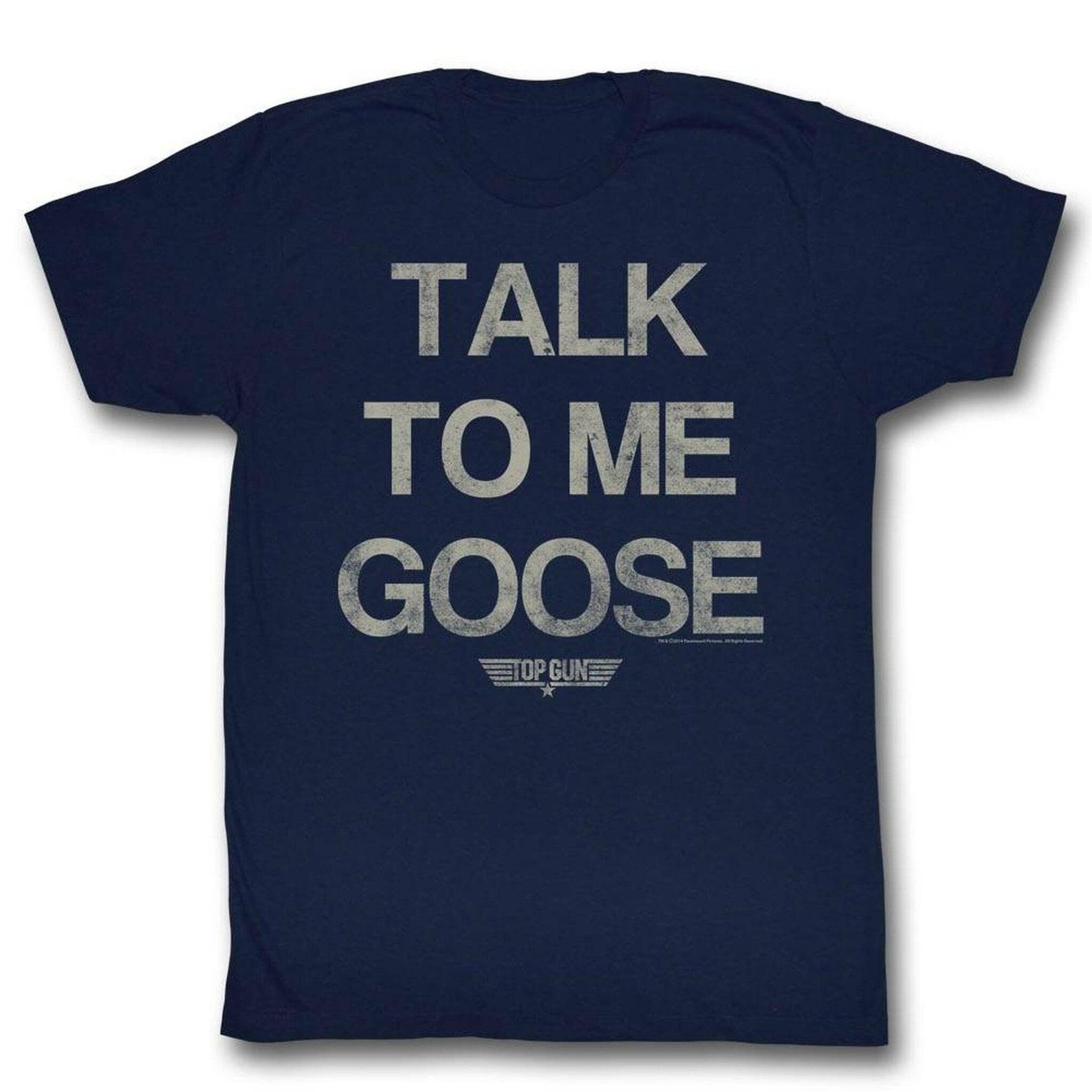 Top Gun Talk Goose Navy Adult T-Shirt M