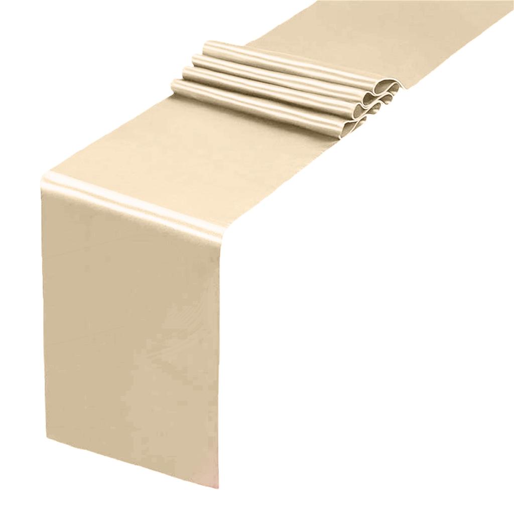 Bordslöpare i satin 108 x 12 tum Skrynkelfri bordslöpare Enfärgad bordslöpare för Bröllop Födelsedagsfester Banketter Matsalsbordsdekor