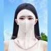 Ice Silk Sun Protection Mask with UPF50+ for Ultimate UV Block 3D Anti UV Neck Scarf Summer Cooling Face Cover for Women Men