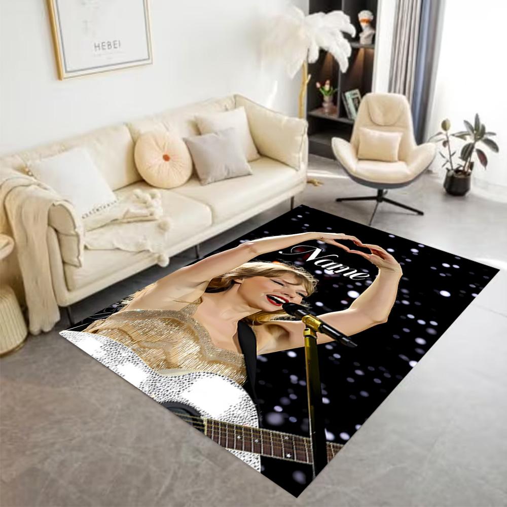 Love Song Performance Customize Your Name Area Rug Suitable for Bedrooms Game Room Playrooms Entryway Antislip Carpet Office home decor Spiritual Gift