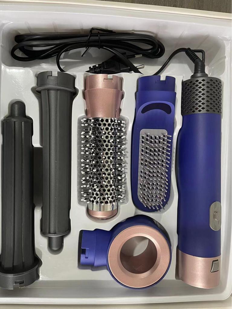 5-in-1 Hot Air Brush: Curl, Straighten, Dry, & Style with Auto-Suction