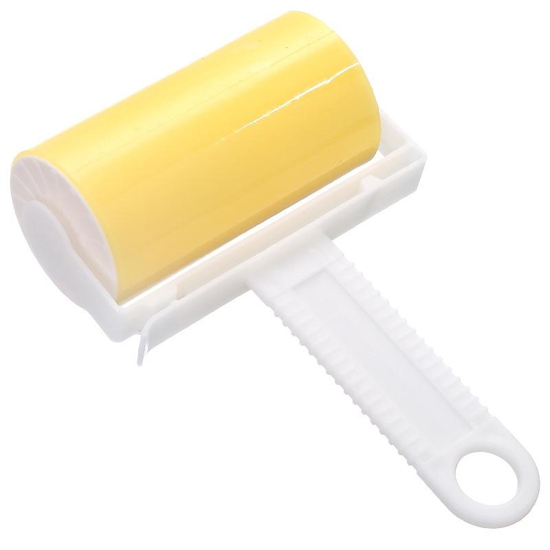

High Quality Washable Reusable Household Cleaning Remover Portable Hair Rolle Clothes Hair Pet Hair Sticky Roller жовтий