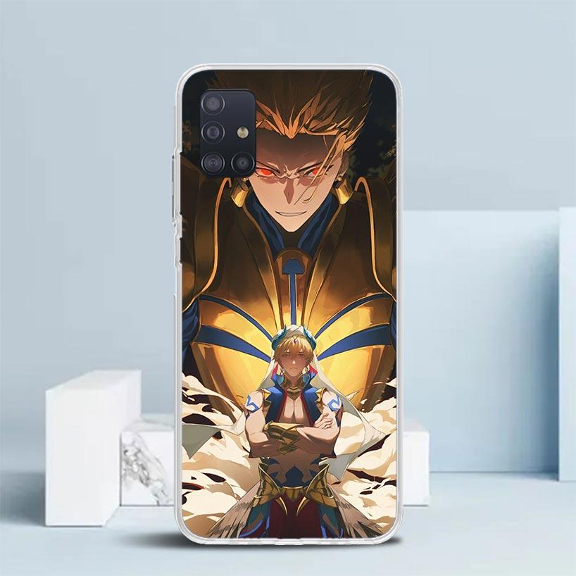Fate Zero Stay Night Gilgamesh Soft Cover for Samsung Galaxy A12 A22 A32 A52 A72 A02S Phone Case Note 20 Ultra 10 S10 Plus A51 A