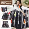 70*100CM/Christmas Blue Snowman Themed Throw Blanket, Christmas Snowman Throw Blanket | Blue Holiday Christmas Fleece Blanket