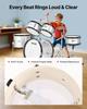VEVOR Kids Drum Set, 5-Piece 16 in / 406.4 mm Junior Drum Sets, Beginner Drums Set with Adjustable Throne and Two Pairs of Drumsticks