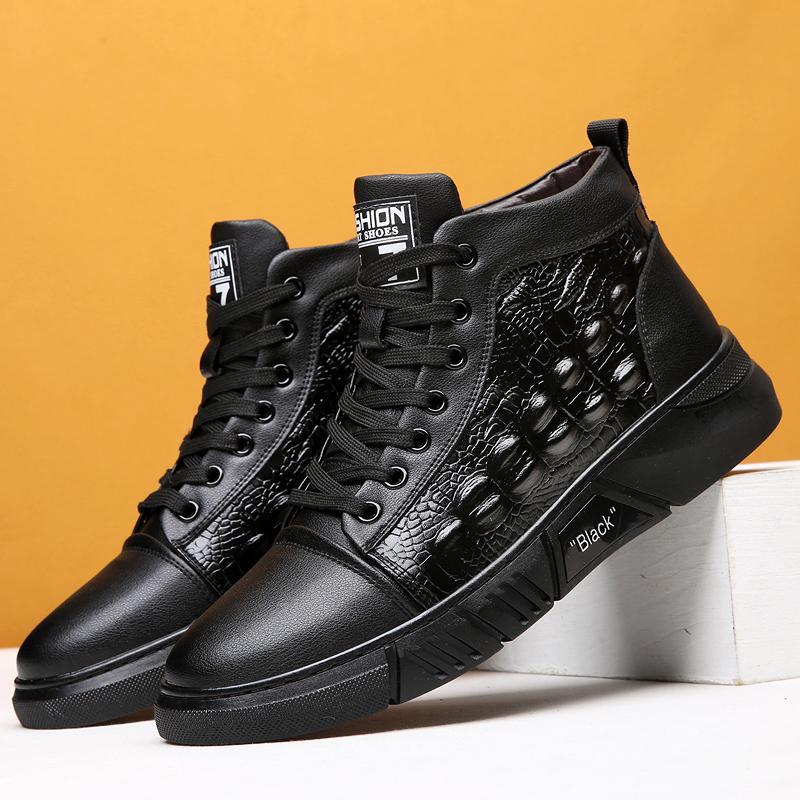 Fashion Boots Men Shoes fashion Casual Shoes lace up Classics Ankle Boots High top Office Versatile Motorcycle boots for men shoes