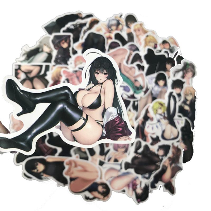 Nálepka 100ks Anime Sexy Girls Krásné Skateboard Laptop Kytara Kufr na kolo