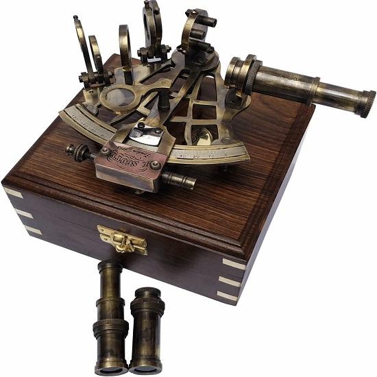 Brass Nautical Sextant J Scott London Vintage