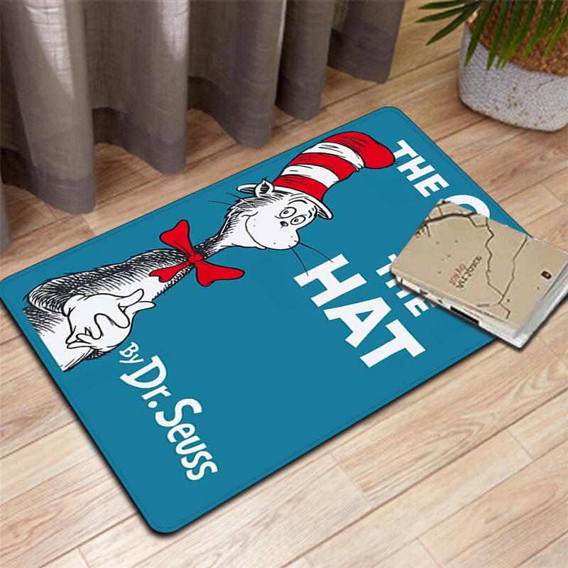 Dr. Seuss's The Cat in the Hat Rug Floor Mat for Living Room or Bedroom Soft and Comfortable Carpet a Gift for Birthday and Holiday.NFF0928218