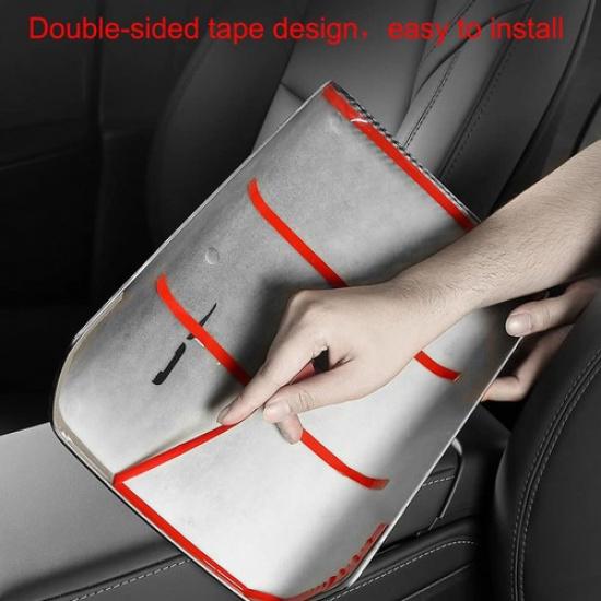 Glossy Carbon Fiber Center Console Armrest Box Cover For 2017-23 Tesla Model 3 Y