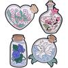 Aesthetic Bottle Flower Badges Wild Daisies Cherry Blossom Enamel Pin Cartoon Morning Glory White Lily Brooch Plant Accessories