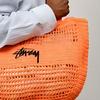 New Stussy Woven Tote Bag, Shopping Bag, Handbag, Shoulder Bag Unisex Orange 134263-ORAN-4