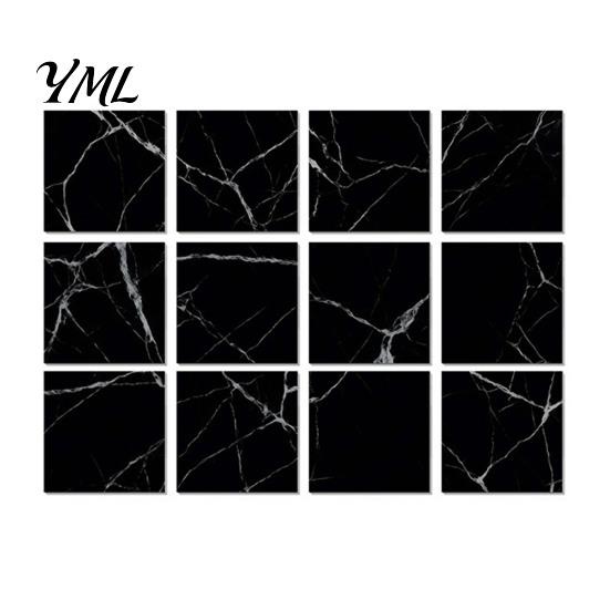 Waterproof Backsplash Decals for Bathroom 12PCS Imitation Marble Pattern Wall Stickers, Self-Adhesive EVA Easy Apply Renovation Sheets Tiles, Scratch