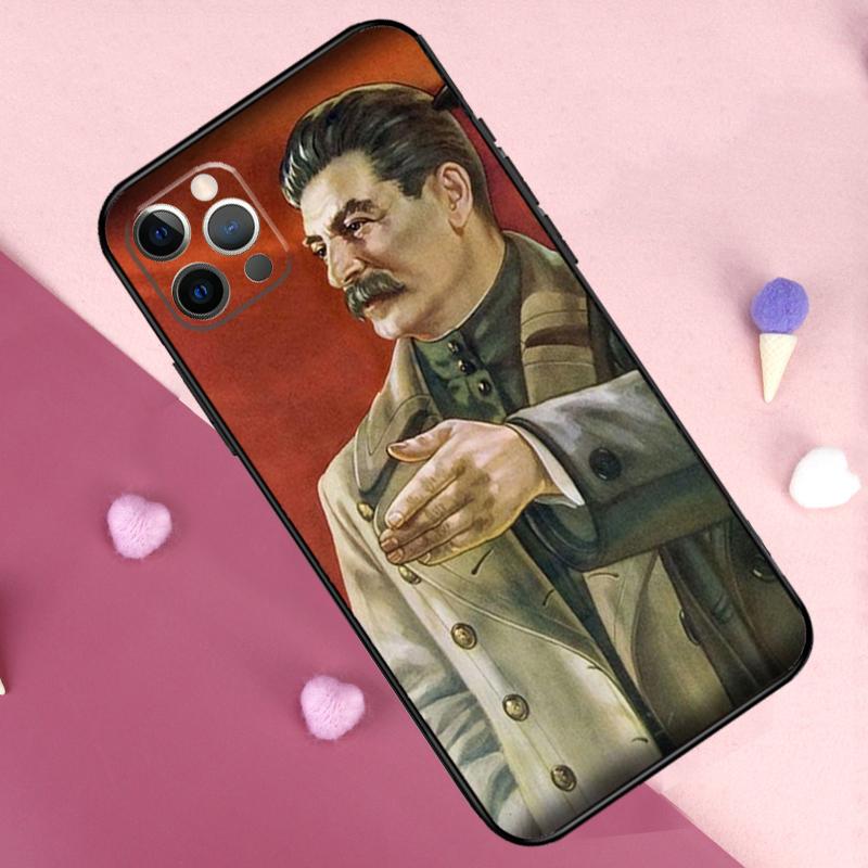 Russian Stalin Ussr Case For iPhone 15 16 14 Pro Max Plus 13 12 Mini 11 Pro Max X XR XS Max 7 8 Back Cover