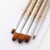 5pcs Filbert Tip Paint Brushes Set Nylon Hair Wooden Handle Artists Paintbrushes for Children Adults Beginners for Acrylic Oil Watercolor Gouache Nail