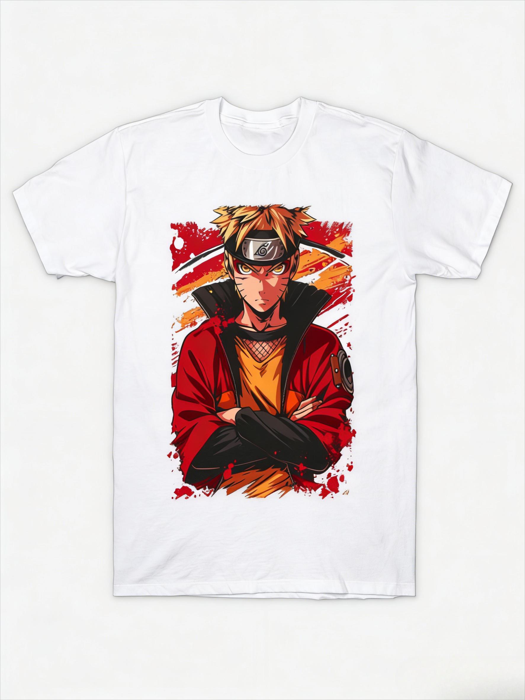 

Мужская футболка Naruto Режим Тендзина с принтом в стиле аниме, короткий рукав, модная, высококачественная, трендовая хлопковая футболка 3XL