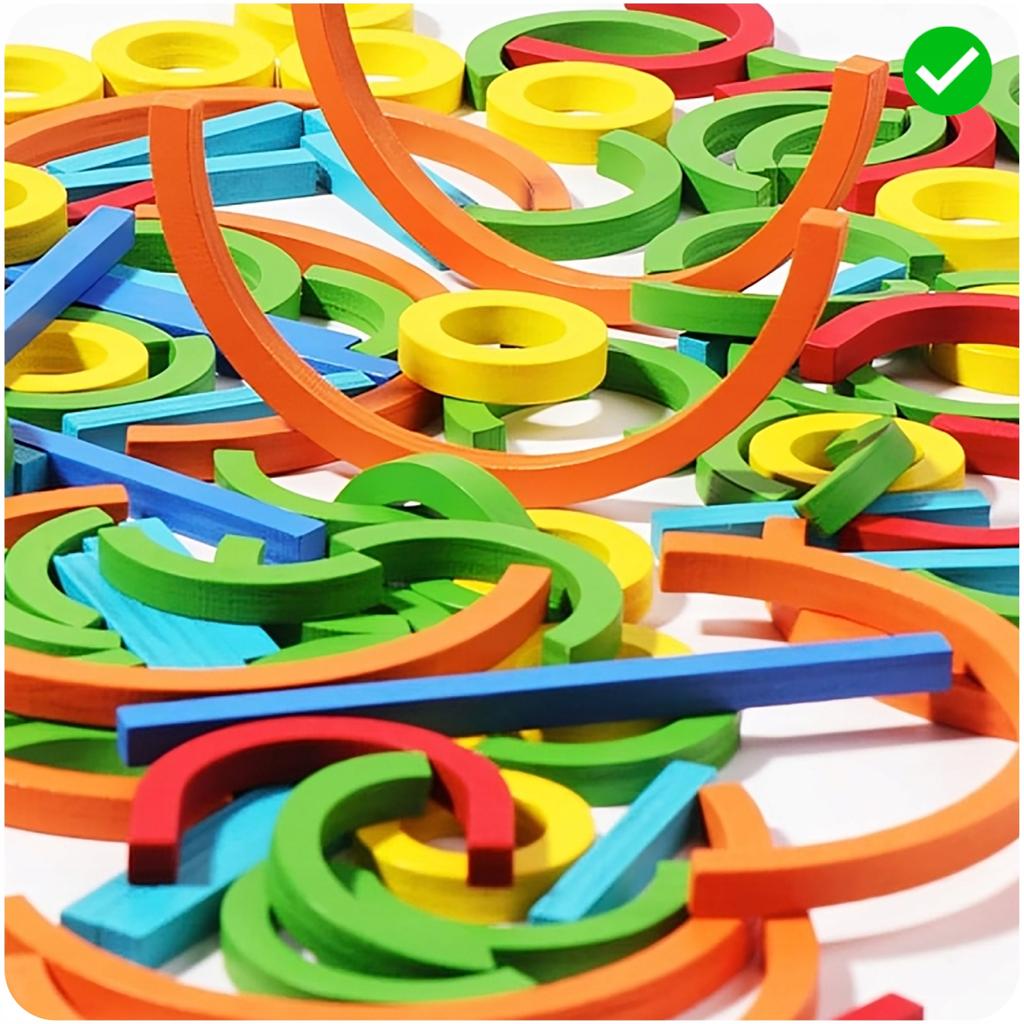 Wooden Puzzle Blocks Puzzle For Children Creative Shapes Montessori