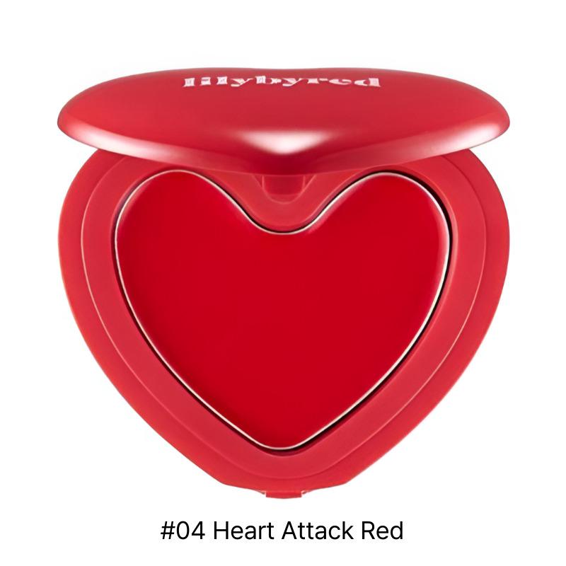 LILLYBYRED Luvbeam Cheek Balm 3,5 g 14 Nuanțe Balsam Cremă Blush Strălucire Naturală #04 Heart Attack Red red