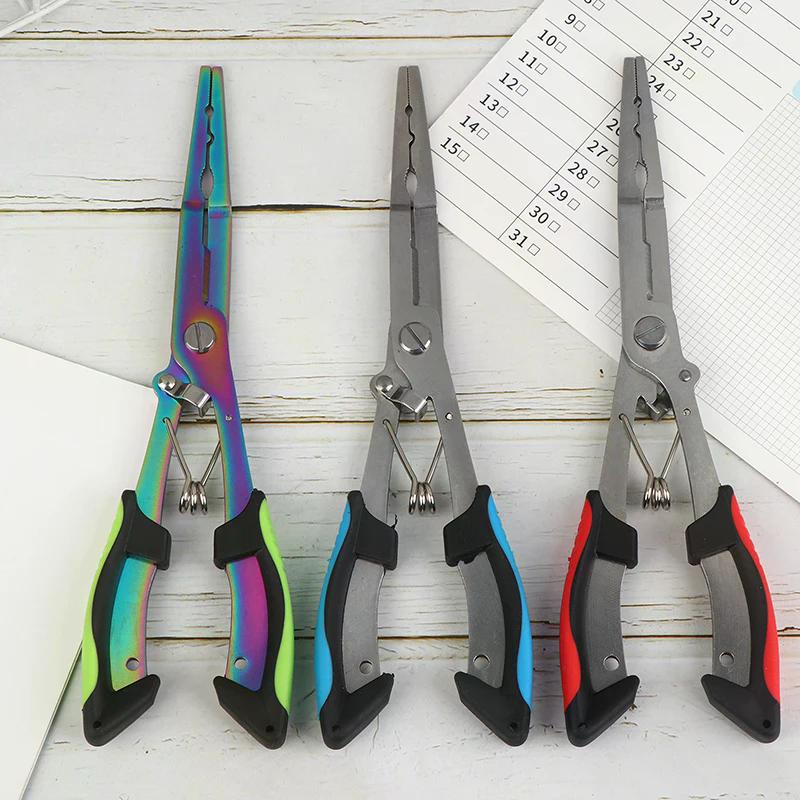Multi-functional Fish Pliers Ergonomics Anti-slip Cut Fishing Line Fishing Tied Hooks Pliers Outdoor Tools Line Cutter